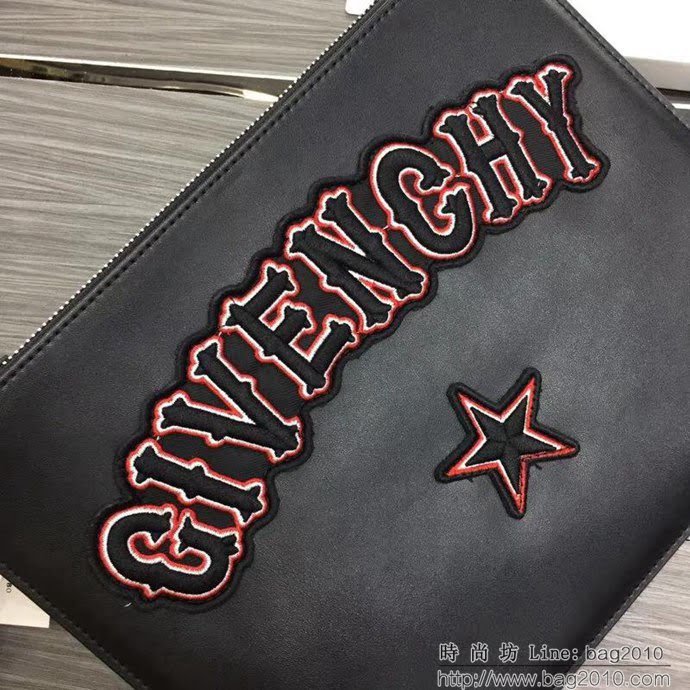 GlVENCHY紀梵希 2018最新 熱賣款式 專櫃品質 頂級進口牛皮 原版五金 拉鏈手包 091888  tsg1094